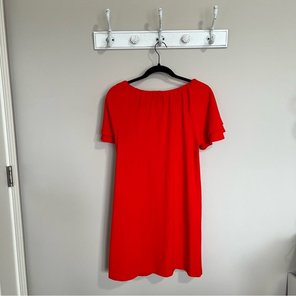 Women’s Madewell Texture & Thread Orange Short Sleeve Dress - Size Medium - Picture 2 of 6